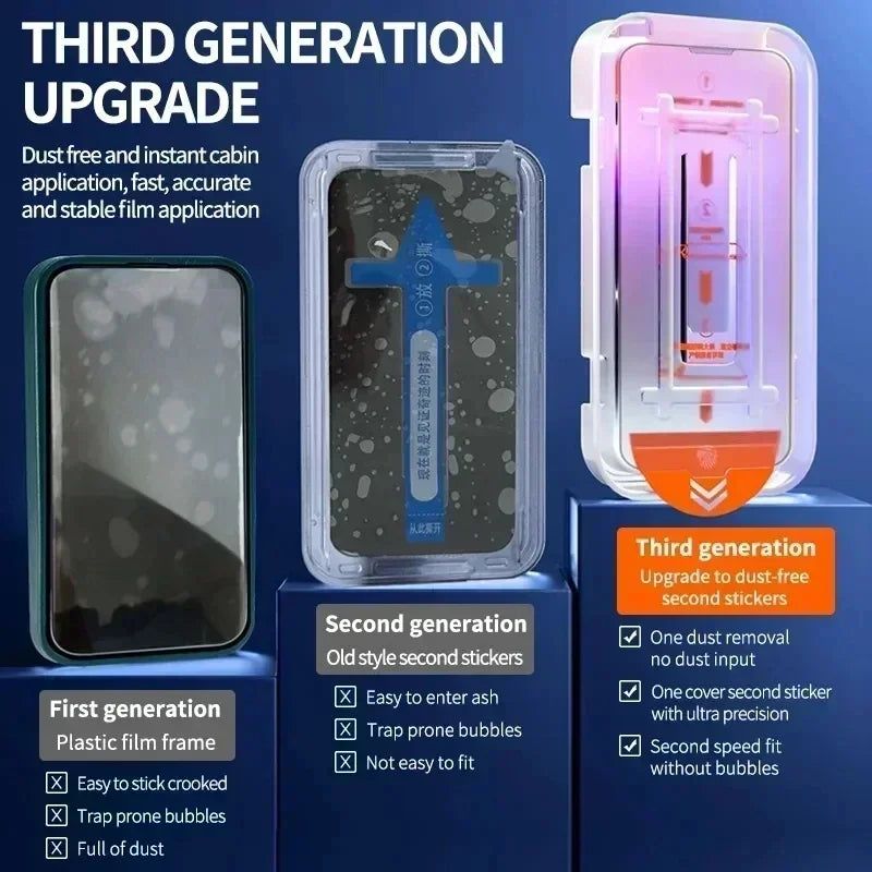 Protection Verre Trempé Anti Espion avec Installateur - iPhone 14 Plus