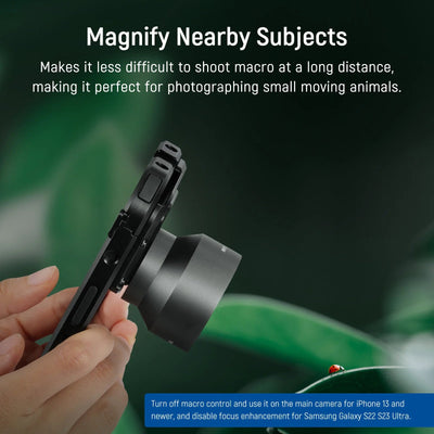 NEEWER HD 105mm Macro Lens Only for 17mm Thread Backplate For iPhone Samsung Xiaomi Phone Cage Case with 17 mm Lens Adapter