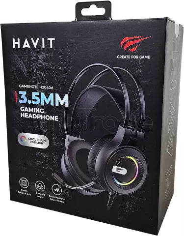 Casque Gamer filaire Havit H2040d RGB (Noir)