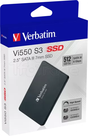 Disque SSD Verbatim Vi550 S3 512Go - S-ATA 2,5"