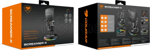 Microphone sur pied Cougar Screamer-X RGB (Noir)