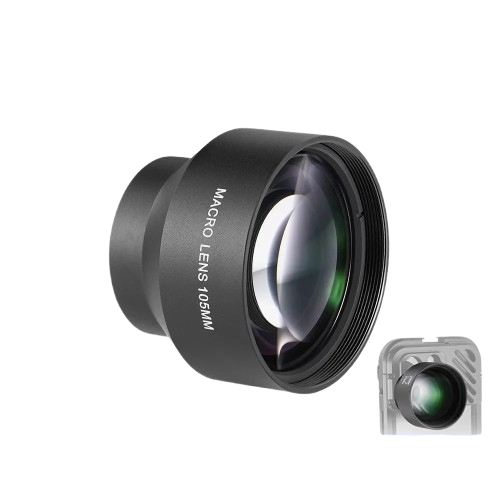 NEEWER - Objectif macro HD 105 mm uniquement pour filetage 17 mm, plaque arrière pour iPhone, Samsung, Xiaomi, adaptateur d'objectif 17 mm