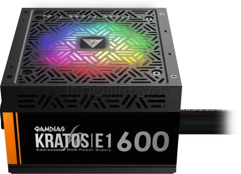 Alimentation ATX Gamdias Kratos E1-600 RGB - 600W (Noir)