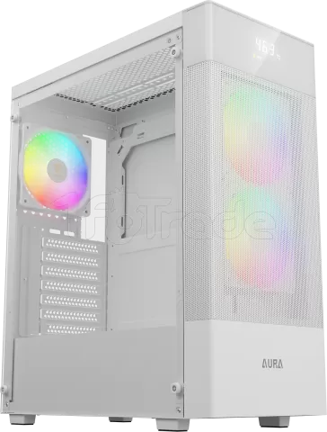 Boitier Moyen Tour ATX Gamdias Aura GC5 Elite RGB avec panneau vitré (Blanc)