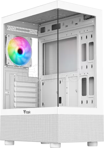 Boitier Moyen Tour ATX iTek Showbui 33 RGB avec panneaux vitrés (Blanc)