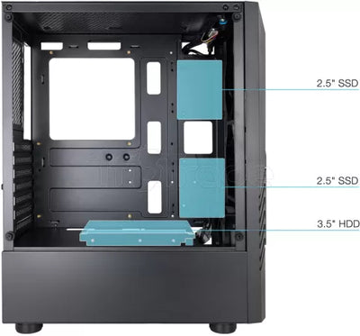 Boitier Moyen Tour ATX TooQ BioHazard TQGCC102 RGB avec panneau vitré (Noir)