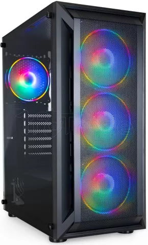 Boitier Moyen Tour ATX TooQ Ragnärok TQGCC101-B RGB avec panneau vitré (Noir)
