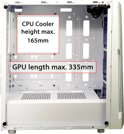 Boitier Moyen Tour ATX Xilence Performance C X5 RGB avec panneau vitré (Blanc)