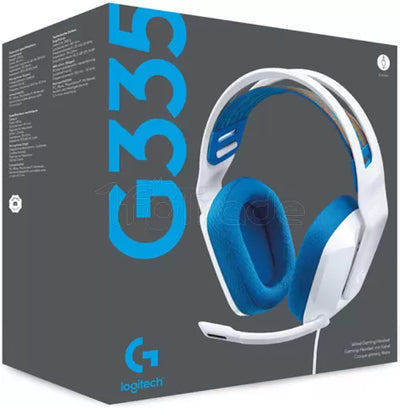 Casque Gamer filaire Logitech G335 (Blanc/Bleu)
