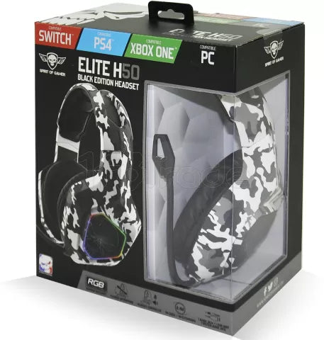 Casque Gamer filaire Spirit of Gamer Elite-H50 (Blanc)