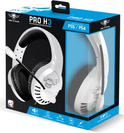 Casque Gamer filaire Spirit of Gamer Pro H3 PlayStation Edition (Noir/Blanc)