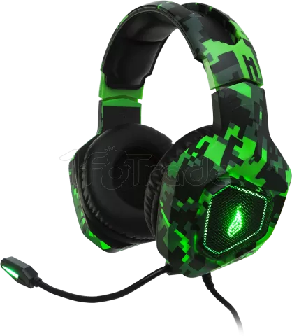 Casque Gamer filaire Verbatim SureFire Skirmish RGB (Vert)