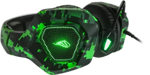 Casque Gamer filaire Verbatim SureFire Skirmish RGB (Vert)