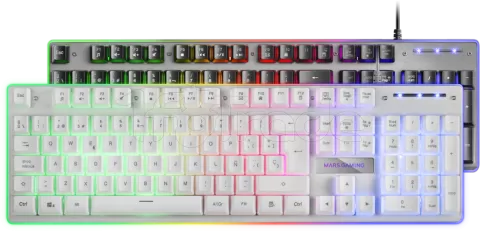 Clavier Gamer Mars Gaming MK220 RGB (Blanc)