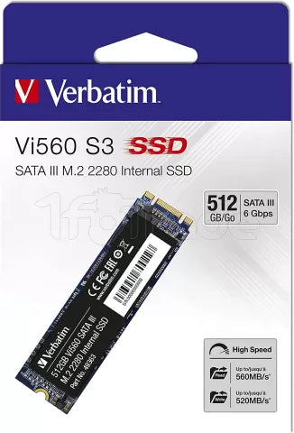 Disque SSD Verbatim Vi560 S3 512Go - S-ATA M.2 Type 2280