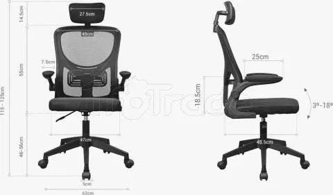 Fauteuil ergonomique Mars Gaming MGC-Ergo Plus (Noir)