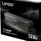 Kit Barrettes mémoire 16Go (2x8Go) DIMM DDR4 Lexar Thor 3600Mhz (Noir)