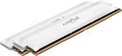 Kit Barrettes mémoire 32Go (2x16Go) DIMM DDR5 Crucial Pro OC Gaming 6000MHz (Blanc)