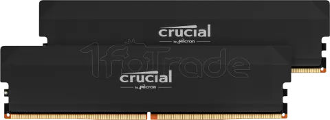 Kit Barrettes mémoire 32Go (2x16Go) DIMM DDR5 Crucial Pro OC Gaming 6000MHz (Noir)