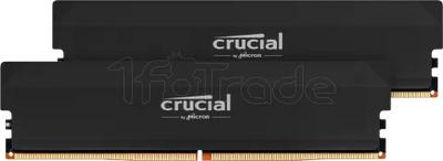 Kit Barrettes mémoire 32Go (2x16Go) DIMM DDR5 Crucial Pro OC Gaming 6000MHz (Noir)