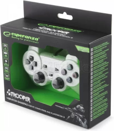 Manette de jeu filaire Esperanza Trooper EGG107 (Blanc)