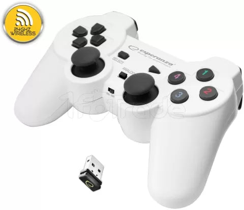 Manette de jeu sans fil Esperanza Corsair EG106 (Blanc)