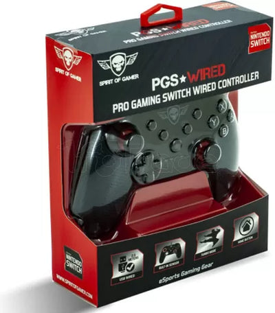 Manette de jeu Spirit of Gamer Pro Gaming pour Nintendo Switch (Noir)