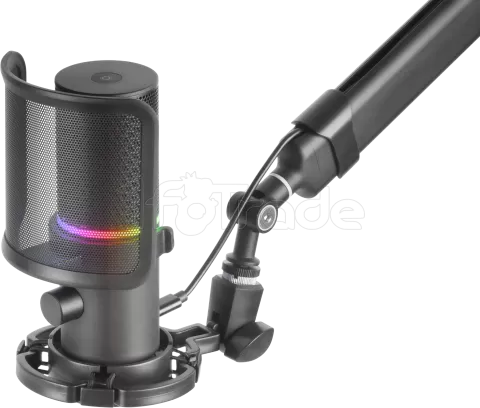 Microphone Mars Gaming MMIC-XT RGB avec bras de montage (Noir)