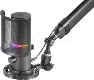Microphone Mars Gaming MMIC-XT RGB avec bras de montage (Noir)