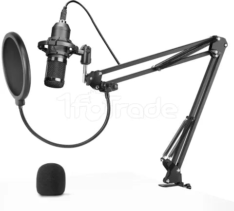 Microphone Mars Gaming MMicPro avec bras de montage (Noir)