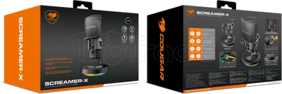 Microphone sur pied Cougar Screamer-X RGB (Noir)