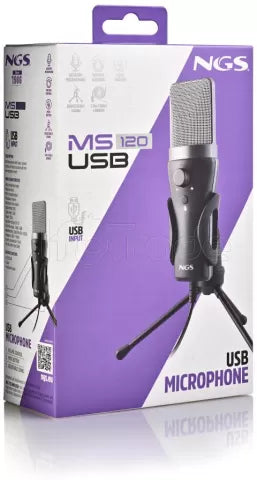Microphone sur pied NGS MS120 USB (Noir)