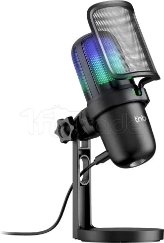 Microphone sur pied T'nB Illumination RVB (Noir)