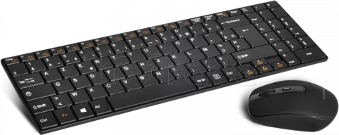 Pack 2en1 (Clavier/Souris) sans fil Advance Slim Compact (Noir)