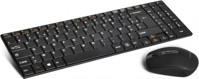 Pack 2en1 (Clavier/Souris) sans fil Advance Slim Compact (Noir)