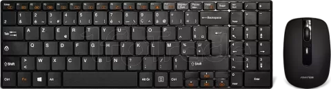 Pack 2en1 (Clavier/Souris) sans fil Advance Slim Compact (Noir)