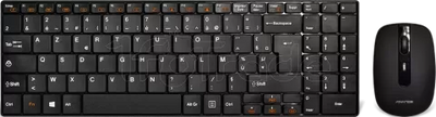 Pack 2en1 (Clavier/Souris) sans fil Advance Slim Compact (Noir)