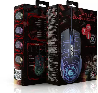 Souris filaire Gamer Gembird RGB (Noir)